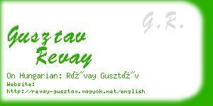 gusztav revay business card